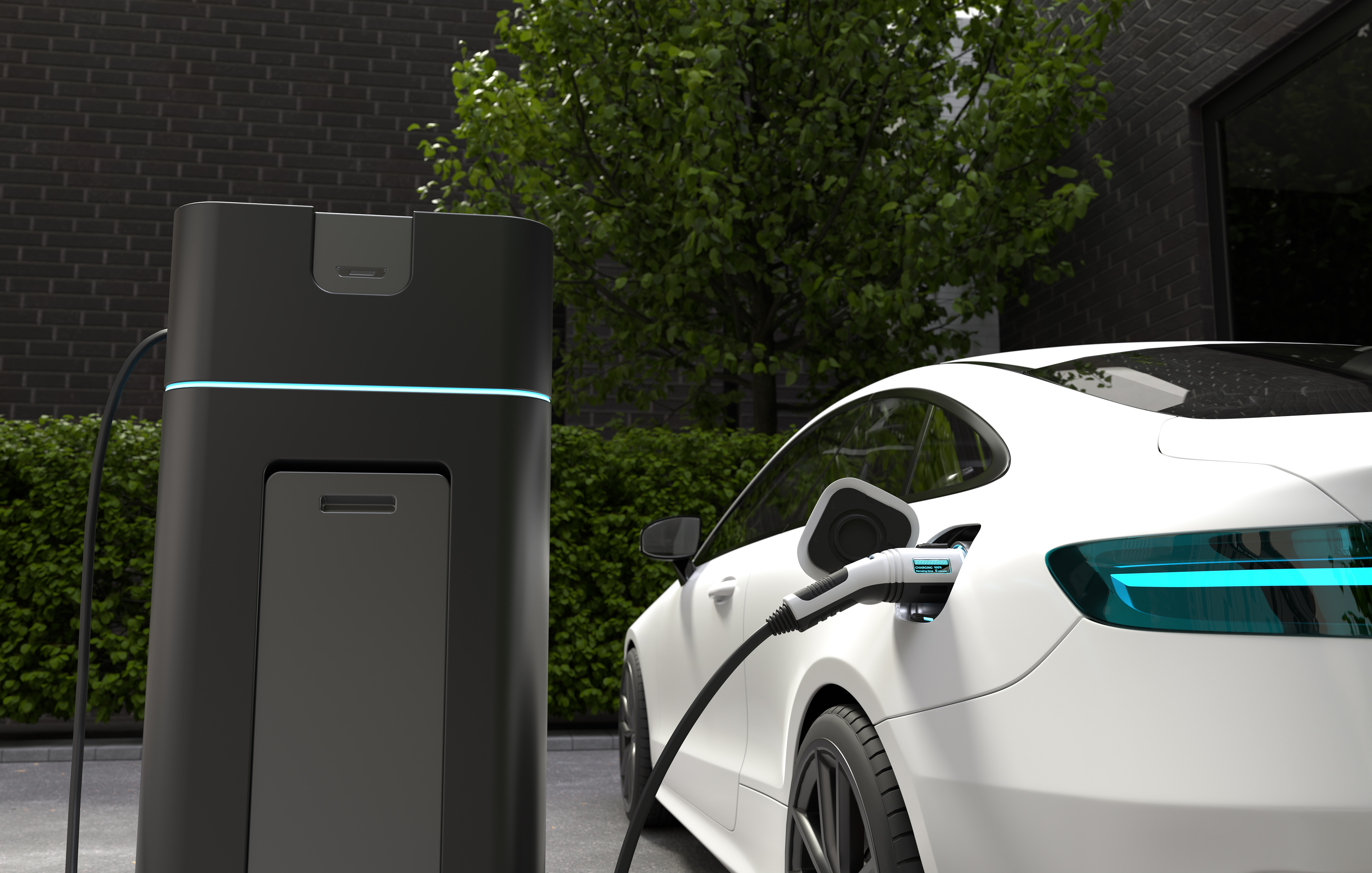 Electric car charging with clean energy technology
